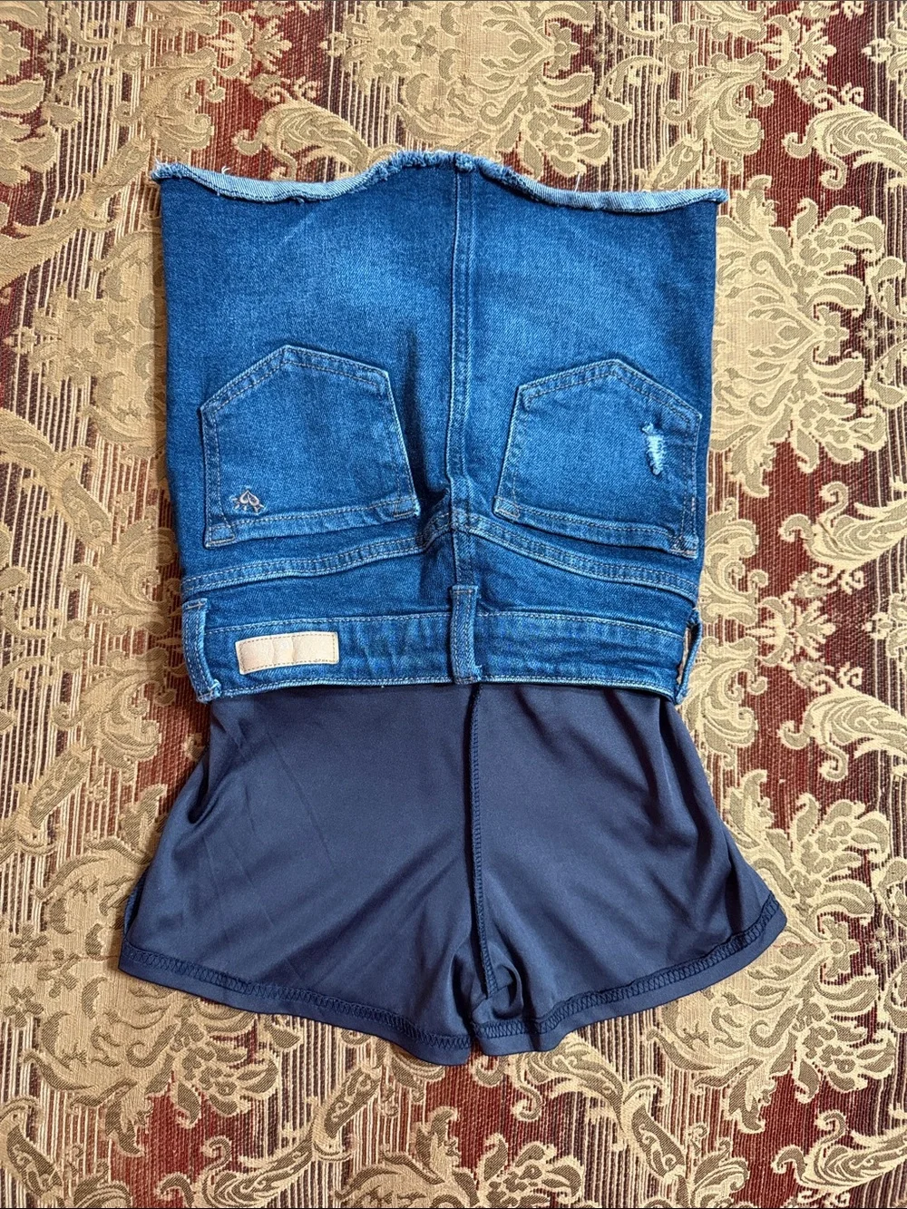 BUNDLE! Girls Size 8 - Justice Blue Denim SKORT and Justice Top